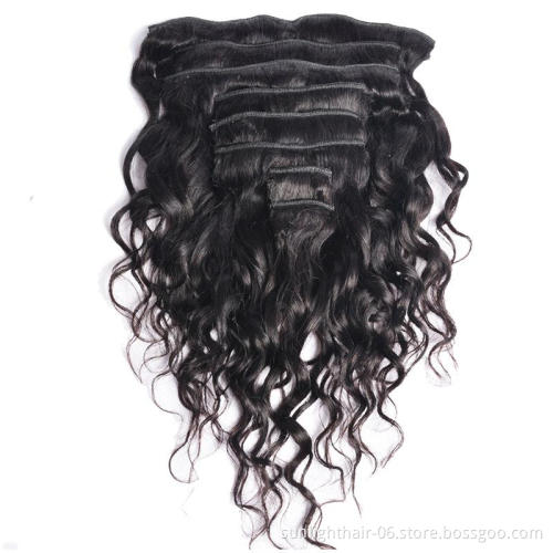 Indian water wave human hair extension 10A grade 613 human hair bundles clip in hair
